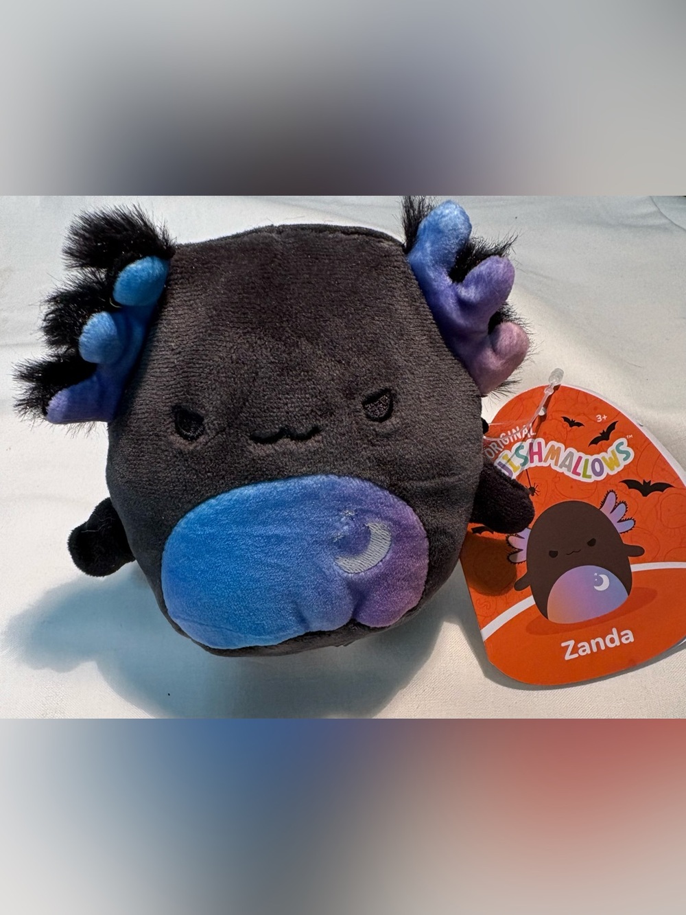 Squishmallows 5 Inch Zanda the Halloween Celestial Black Axolotl, New with Tag